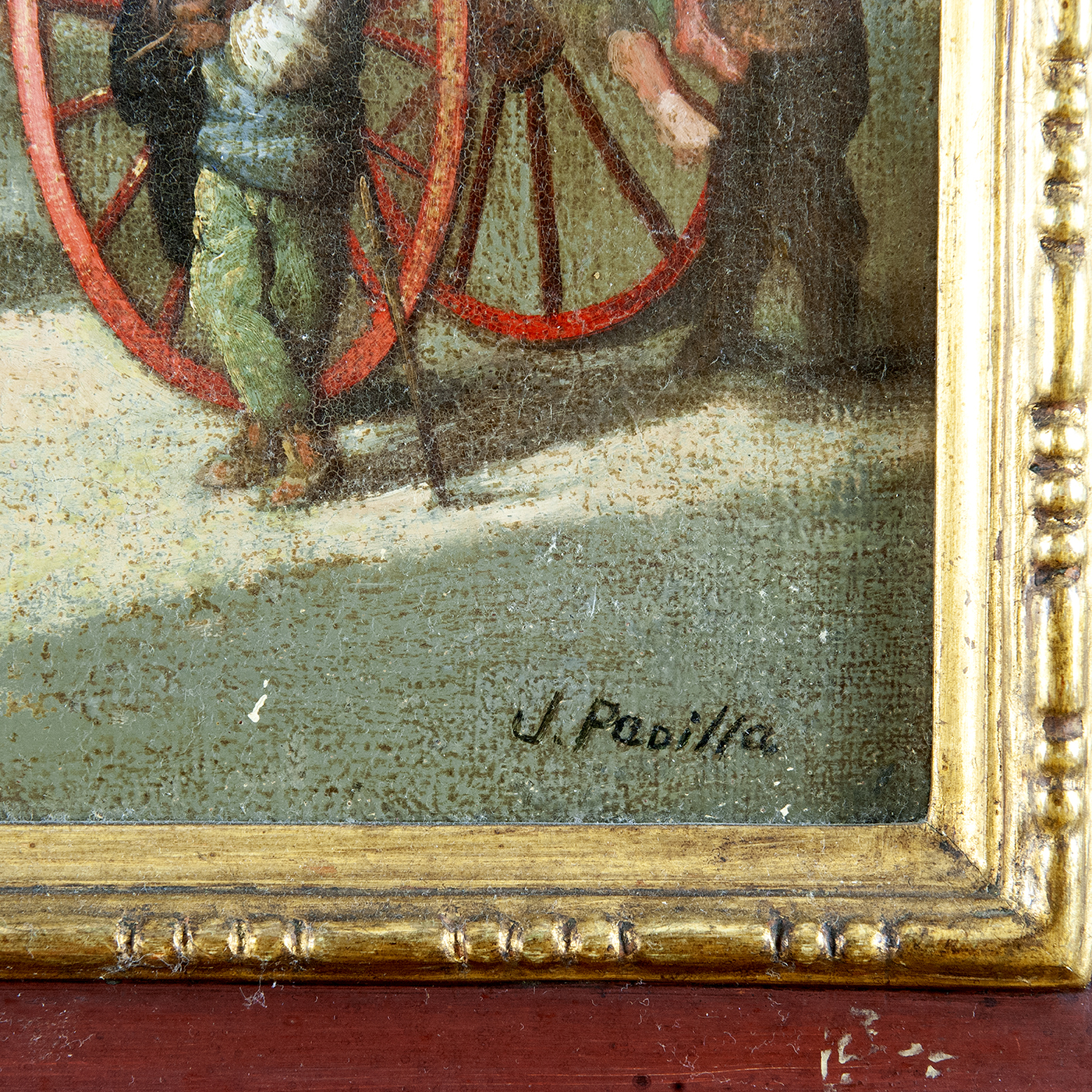 JOSÉ PADILLA. Óleo sobre lienzo. ""Damas en calesa" JOSÉ PADILLA. Óleo sobre lienzo. ""Damas en calesa"