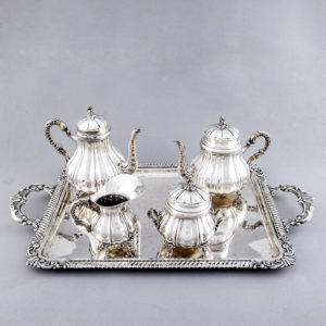 Juego de Café y té en Plata de Ley. España, siglo XX.