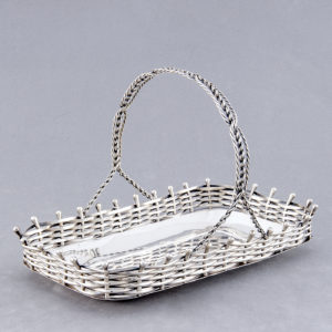 Pasgorcy. Cesto artesanal en Plata de Ley, España, siglo XIX.