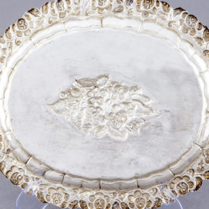 Bandeja Decorativa Oval en plata. España, siglo XIX.