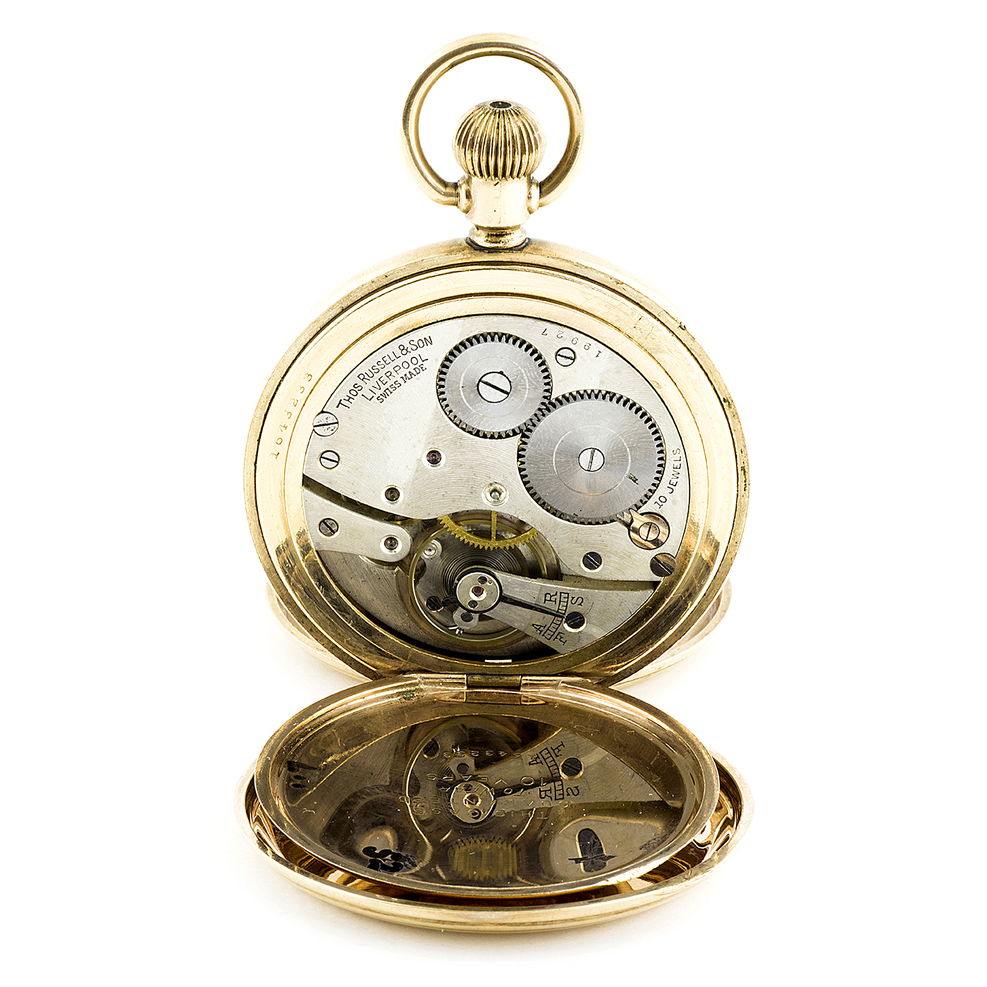 THOS.RUSSELL & SON (Liverpool). Reloj de bolsillo, saboneta y remontoir. Ca. 1900 THOS.RUSSELL & SON (Liverpool). Reloj de bolsillo, saboneta y remontoir. Ca. 1900