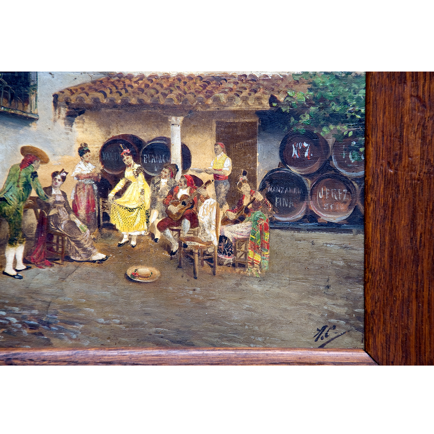 A.C. ESCUELA SEVILLANA SIGLO XIX. Óleo sobre tabla. "Fiesta flamenca" A.C. ESCUELA SEVILLANA SIGLO XIX. Óleo sobre tabla. "Fiesta flamenca"