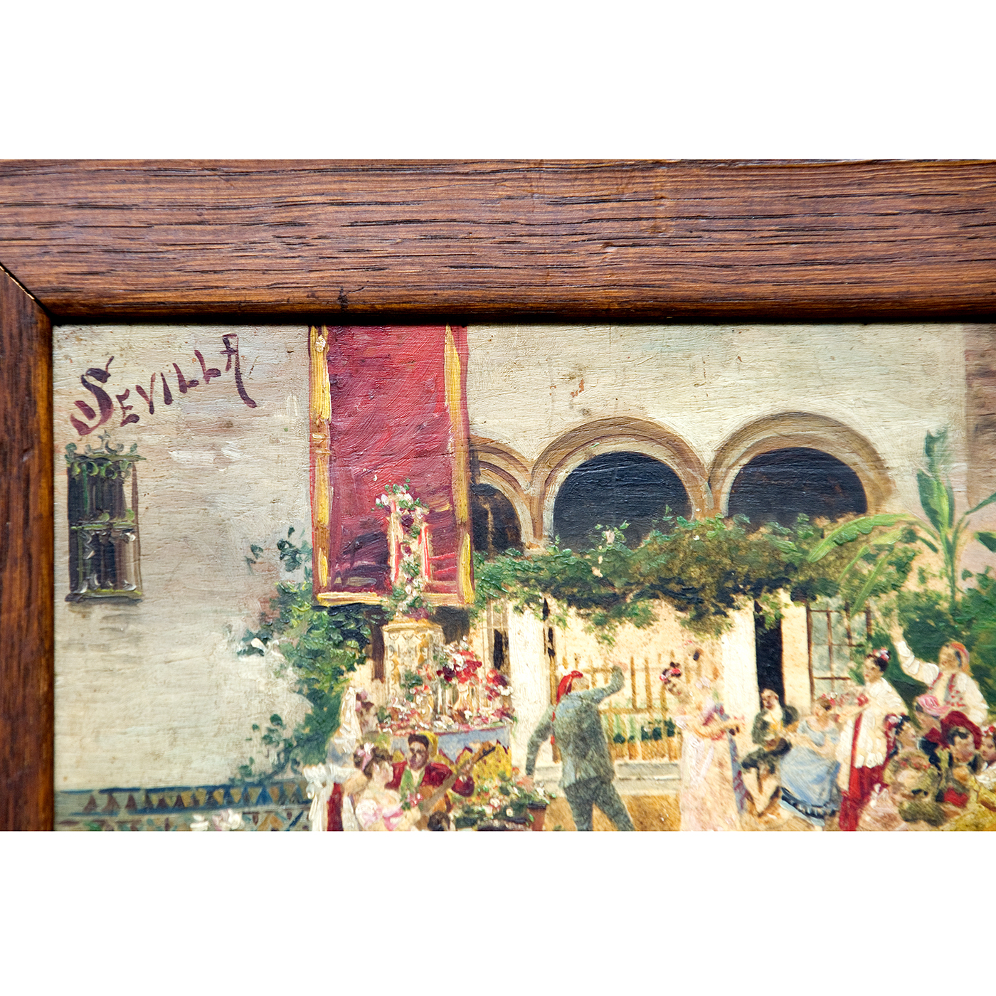 A.C. ESCUELA SEVILLANA SIGLO XIX. Óleo sobre tabla. "Fiesta flamenca" A.C. ESCUELA SEVILLANA SIGLO XIX. Óleo sobre tabla. "Fiesta flamenca"