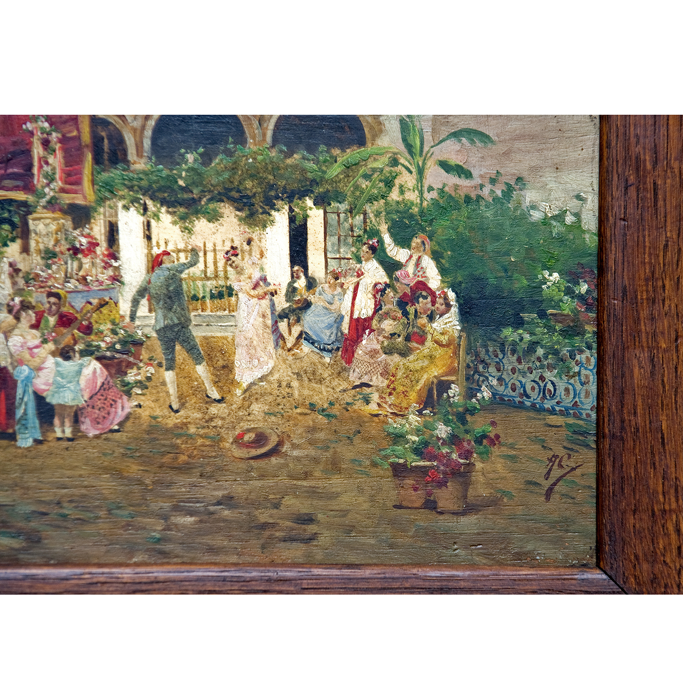 A.C. ESCUELA SEVILLANA SIGLO XIX. Óleo sobre tabla. "Fiesta flamenca" A.C. ESCUELA SEVILLANA SIGLO XIX. Óleo sobre tabla. "Fiesta flamenca"
