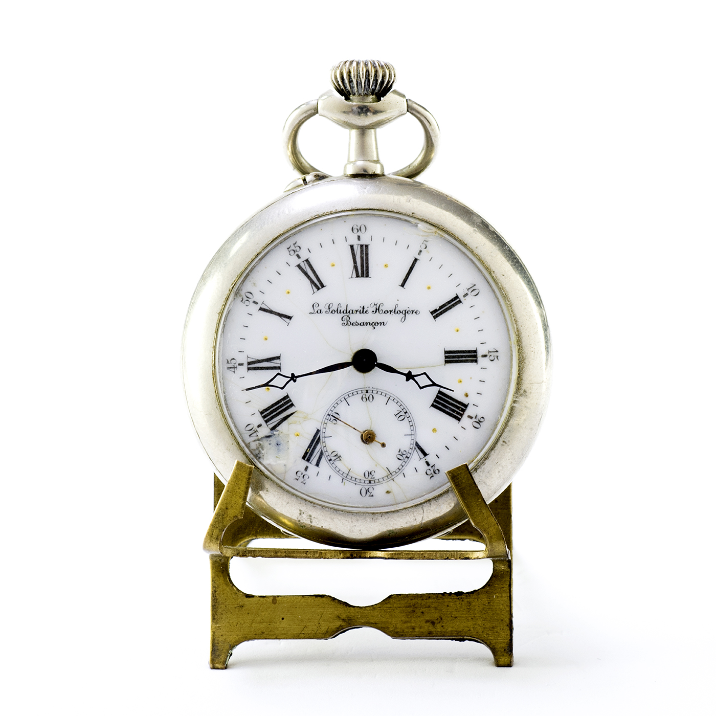 LA SOLIDARITÉ HORLOGER (BESANÇON). Reloj de bolsillo, lepine y remontoir. Francia, ca. 1890