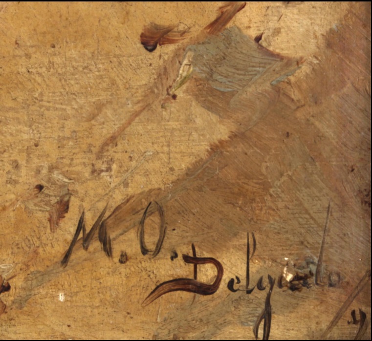 MARIANO OBIOLS DELGADO. Óleo sobre tabla. "Majos". MARIANO OBIOLS DELGADO. Óleo sobre tabla. "Majos".
