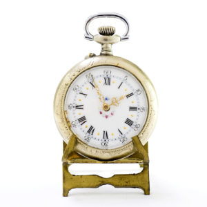 Reloj suizo para colgar, lepine y remontoir. Ca. 1900