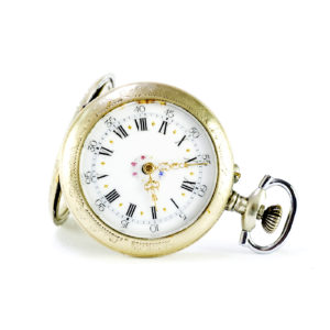 Reloj suizo para colgar, lepine y remontoir. Ca. 1900