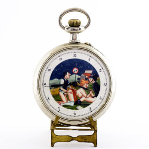 DOXA. Reloj Erótico de Bolsillo, Lepine y remontoir. Automatón. Ca. 1920.