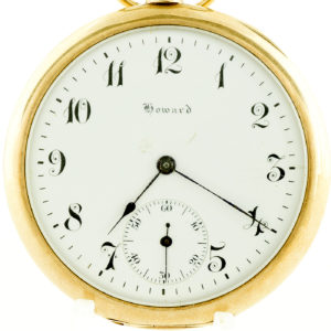 E. HOWARD WATCH CO. (Boston). Reloj de Bolsillo para caballero, lepine y remontoir. Oro 14k. USA, año 1912.