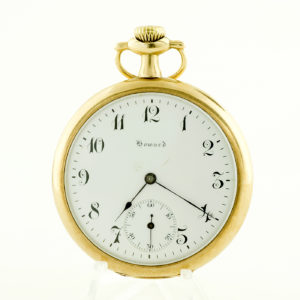 E. HOWARD WATCH CO. (Boston). Reloj de Bolsillo para caballero, lepine y remontoir. Oro 14k. USA, año 1912.
