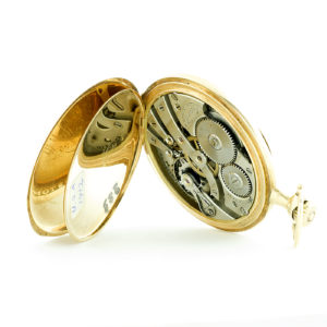 E. HOWARD WATCH CO. (Boston). Reloj de Bolsillo para caballero, lepine y remontoir. Oro 14k. USA, año 1912.