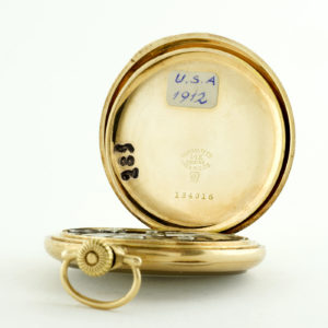 E. HOWARD WATCH CO. (Boston). Reloj de Bolsillo para caballero, lepine y remontoir. Oro 14k. USA, año 1912.