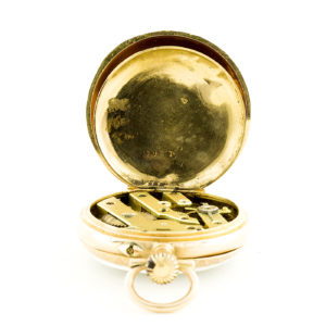 Reloj Suizo de Bolsillo-Colgar, Lepine y remontoir. Suiza. Ca. 1900. Oro tricolor de 18k.