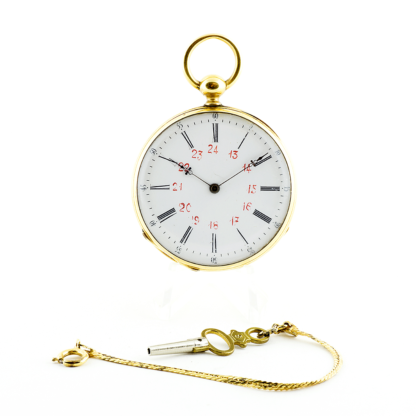 Reloj Suizo de Bolsillo, lepine y remontoir. Ca. 1890. Oro 18k. Reloj Suizo de Bolsillo, lepine y remontoir. Ca. 1890. Oro 18k.