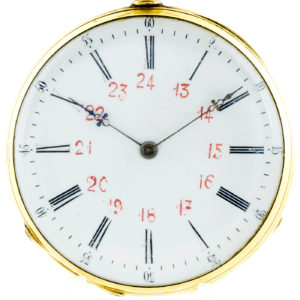 Reloj Suizo de Bolsillo, lepine y remontoir. Ca. 1890. Oro 18k.