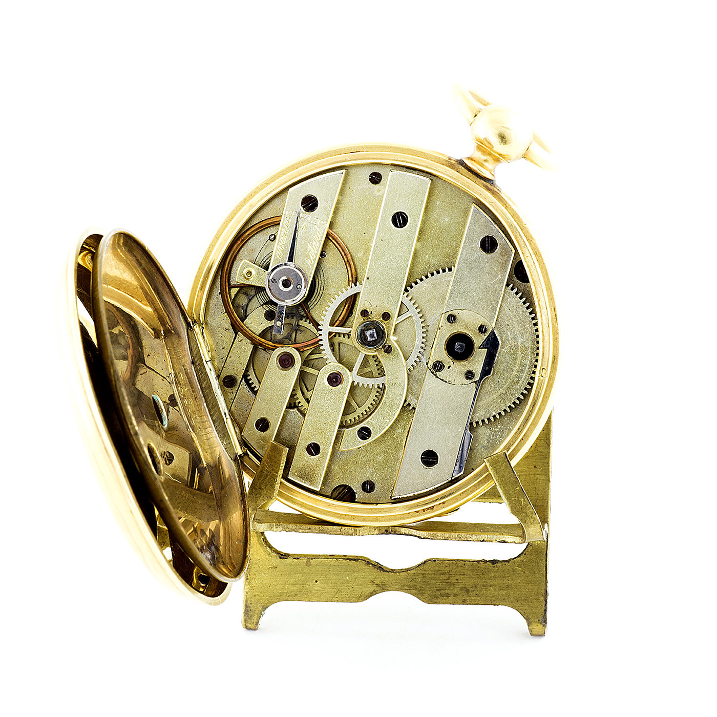 Reloj Suizo de Bolsillo, lepine y remontoir. Ca. 1890. Oro 18k.