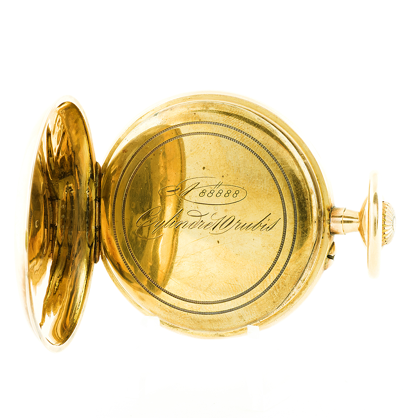 Reloj Suizo de Bolsillo, Lepine y Remontoir. Ca. 1900. Oro 18k.
