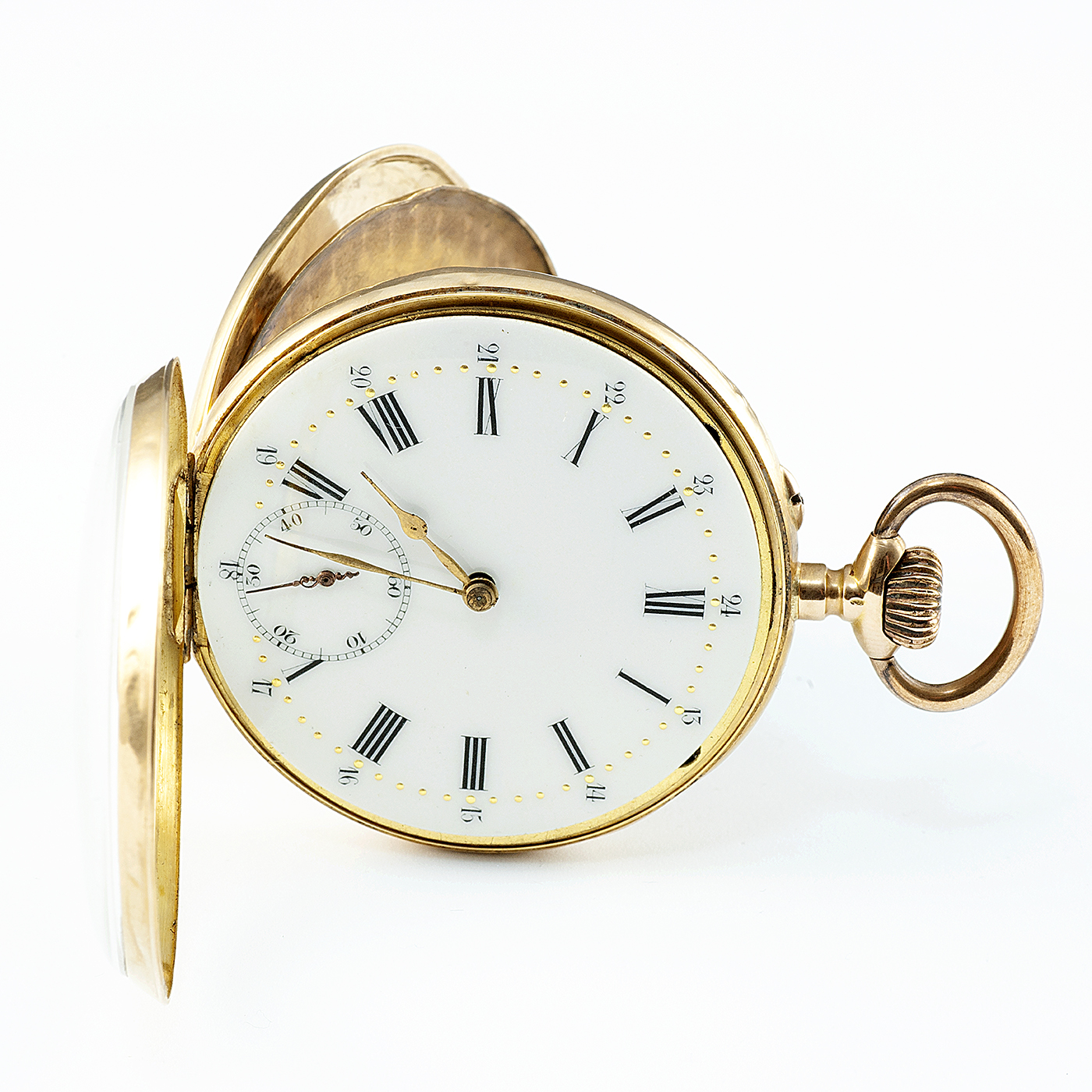 Reloj Suizo de Bolsillo, lepine y remontoir, Oro 18k. Ca. 1900