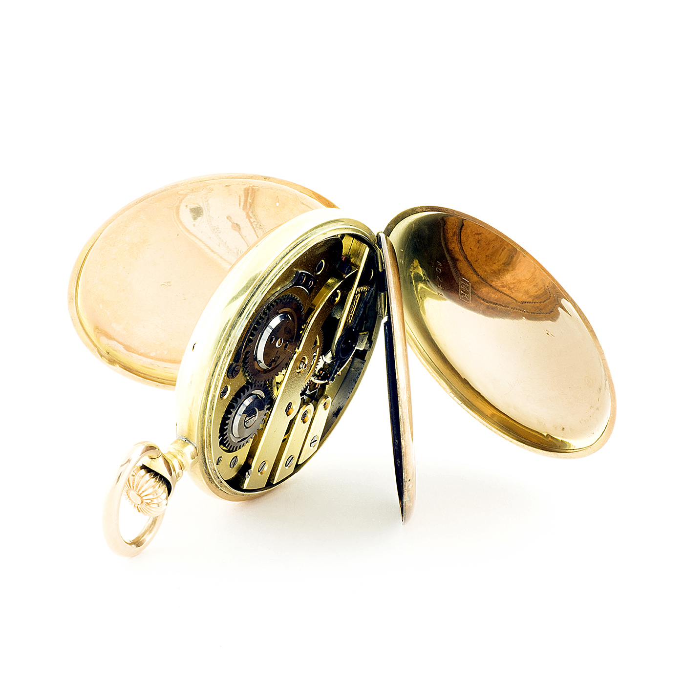 Reloj Suizo de Bolsillo, saboneta y remontoir. Oro 14k. Ca. 1890. Reloj Suizo de Bolsillo, saboneta y remontoir. Oro 14k. Ca. 1890.