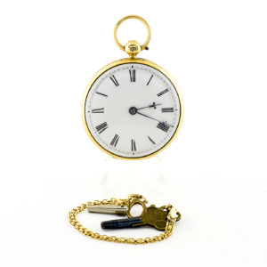 SARAH LEFEVER (London). Reloj de Bolsillo, Half Fusee (Semicatalino), Lepine. Año 1840. Oro 18k.