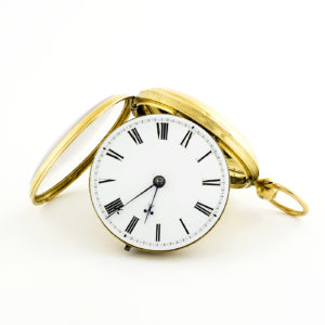 SARAH LEFEVER (London). Reloj de Bolsillo, Half Fusee (Semicatalino), Lepine. Año 1840. Oro 18k.