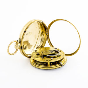 SARAH LEFEVER (London). Reloj de Bolsillo, Half Fusee (Semicatalino), Lepine. Año 1840. Oro 18k.