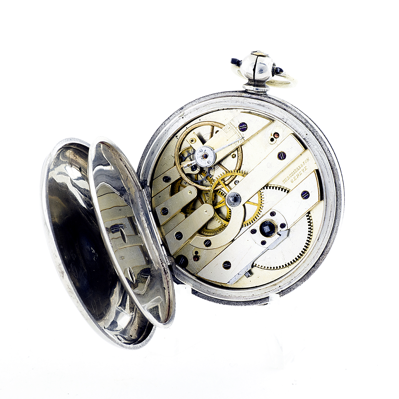 THOS.RUSSELL & SOON. Reloj de bolsillo saboneta. Finales s. XIX. THOS.RUSSELL & SOON. Reloj de bolsillo saboneta. Finales s. XIX.