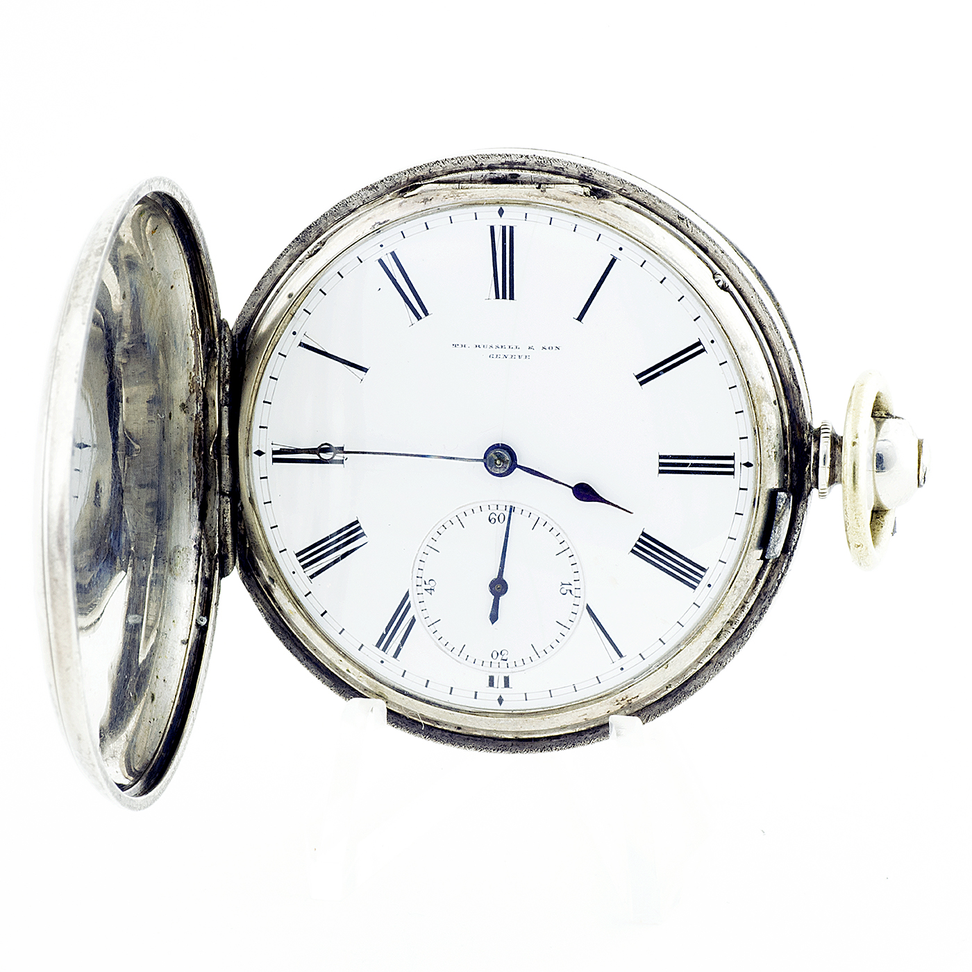 THOS.RUSSELL & SOON. Reloj de bolsillo saboneta. Finales s. XIX. THOS.RUSSELL & SOON. Reloj de bolsillo saboneta. Finales s. XIX.