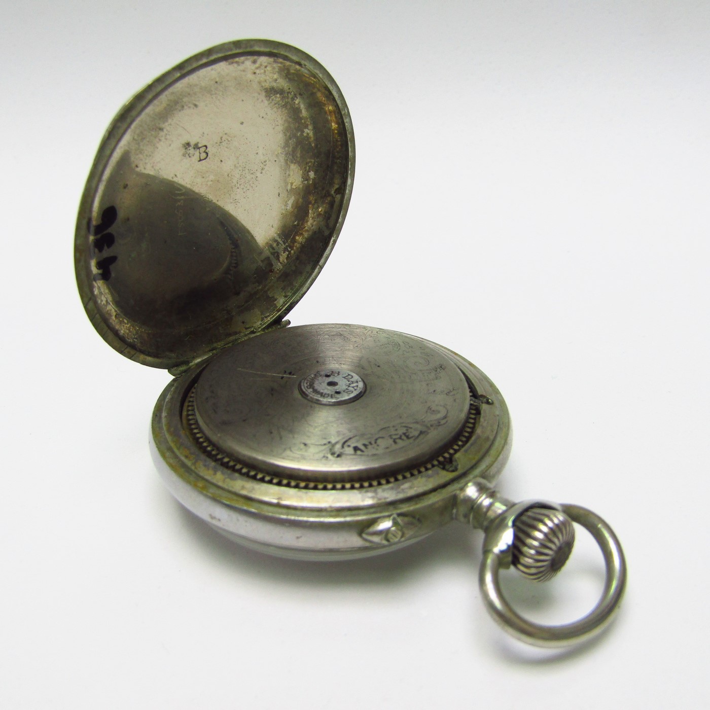 Hebdomas (Suiza). Reloj de bolsillo "ocho días cuerda", Lepine y remontoir. Ca. 1920 Hebdomas (Suiza). Reloj de bolsillo "ocho días cuerda", Lepine y remontoir. Ca. 1920