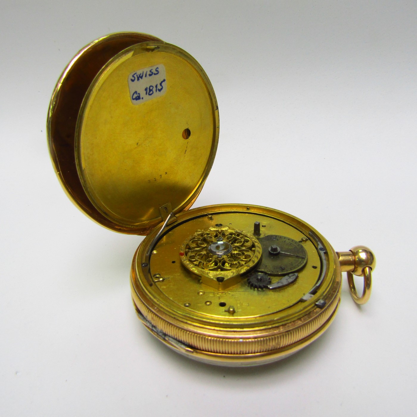 J.D. PIGUET & MEYLAN. Reloj de Bolsillo, lepine. Oro 18k. Suiza, ca. 1815. J.D. PIGUET & MEYLAN. Reloj de Bolsillo, lepine. Oro 18k. Suiza, ca. 1815.