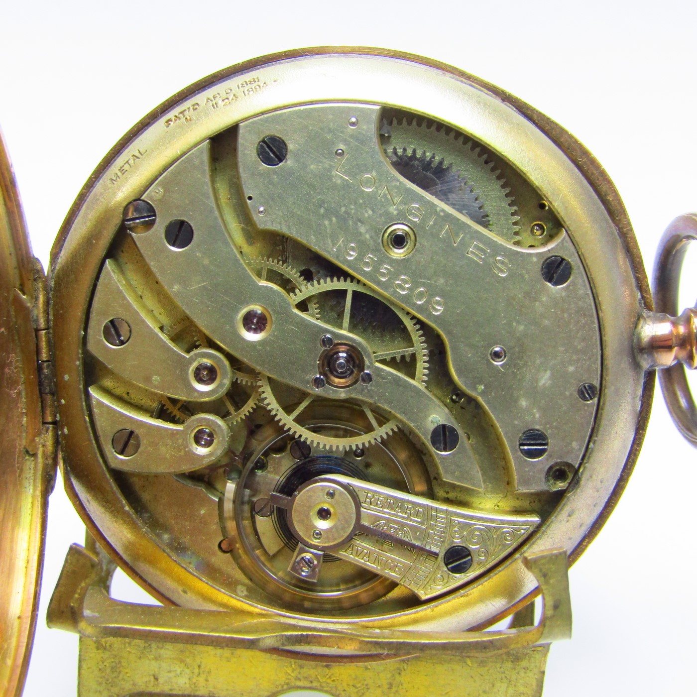 LONGINES. Reloj de Bolsillo para caballero, Lepine y remontoir. Suiza, 1905. Oro 18k. Peso: 62 gr.