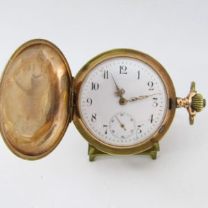 SYSTEME GLASHÜTTE (Alemania). Reloj de bolsillo para caballero, saboneta y remontoir. Ca. 1880. Oro 14k.