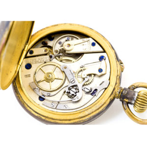 THE ASCOT. Reloj cronógrafo monopulsante de bolsillo, lepine, remontoir. Suiza, ca. 1887