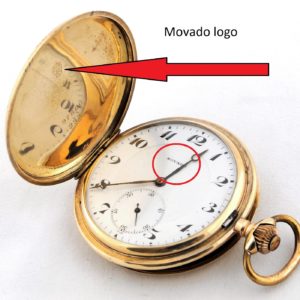 Movado. Reloj de Bolsillo, saboneta y remontoir. Ca. 1910 Oro 18k.