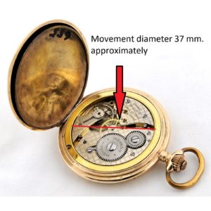 Movado. Reloj de Bolsillo, saboneta y remontoir. Ca. 1910 Oro 18k.