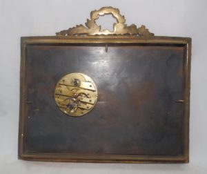 Reloj de Sobremesa-Colgar, integrado en óleo sobre placa de cobre. Manufactura Austriaca. Siglo XIX