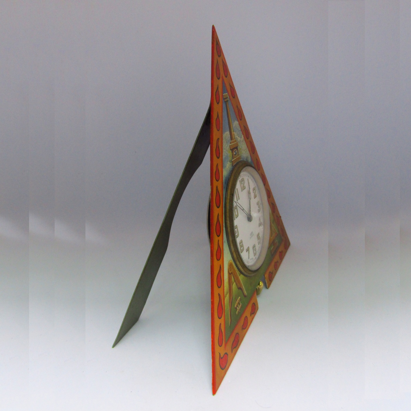 GOBRING WATCH Co. Reloj de bolsillo-sobremesa Masónico, 8 días cuerda. Suiza, finales siglo XIX. GOBRING WATCH Co. Reloj de bolsillo-sobremesa Masónico, 8 días cuerda. Suiza, finales siglo XIX.