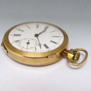 Reloj Suizo de Repetición de Horas y Cuartos, Lepine y Remontoir. Finales siglo XIX. Oro 18k.