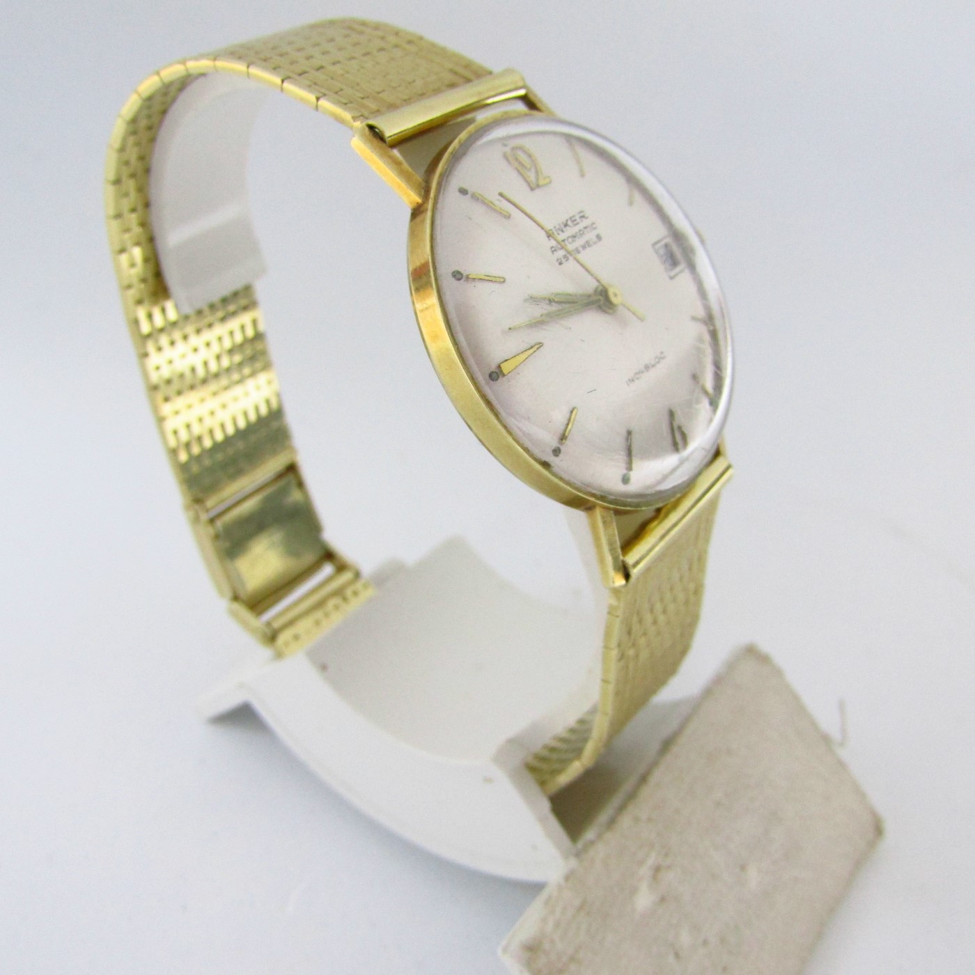 ANKER AUTOMATIC INCABLOC. Oro 14k. Reloj de Pulsera para caballero. Alemania, ca. 1960. ANKER AUTOMATIC INCABLOC. Oro 14k. Reloj de Pulsera para caballero. Alemania, ca. 1960.