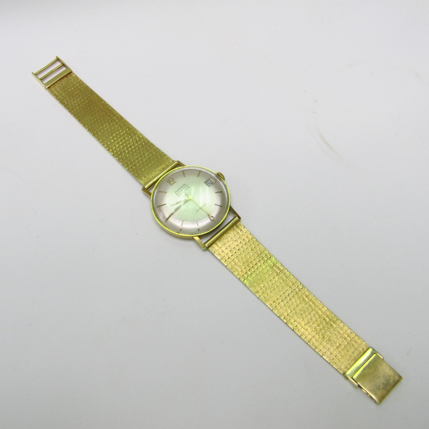 ANKER AUTOMATIC INCABLOC. Oro 14k. Reloj de Pulsera para caballero. Alemania, ca. 1960. ANKER AUTOMATIC INCABLOC. Oro 14k. Reloj de Pulsera para caballero. Alemania, ca. 1960.