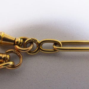 Leontina antigua. Terminal cadena para reloj de bolsillo. Oro 18k.