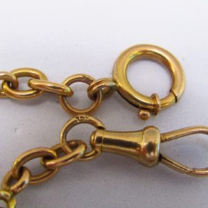 Leontina antigua. Terminal Cadena para reloj de bolsillo. Oro 18k. 39 gr.