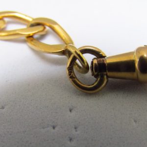 Leontina para Reloj de Bolsillo, Barbada, en Oro de 18k. 22,70 gr.
