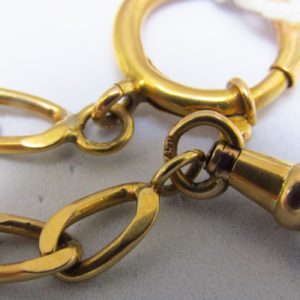Leontina para Reloj de Bolsillo, Barbada, en Oro de 18k. 22,70 gr.