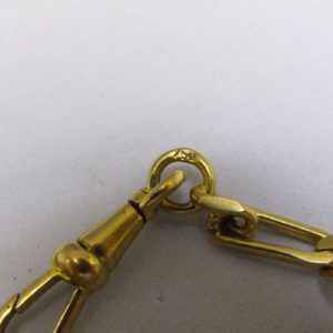 Leontina para Reloj de Bolsillo, Barbada, en Oro de 18k. 23,40 gr.
