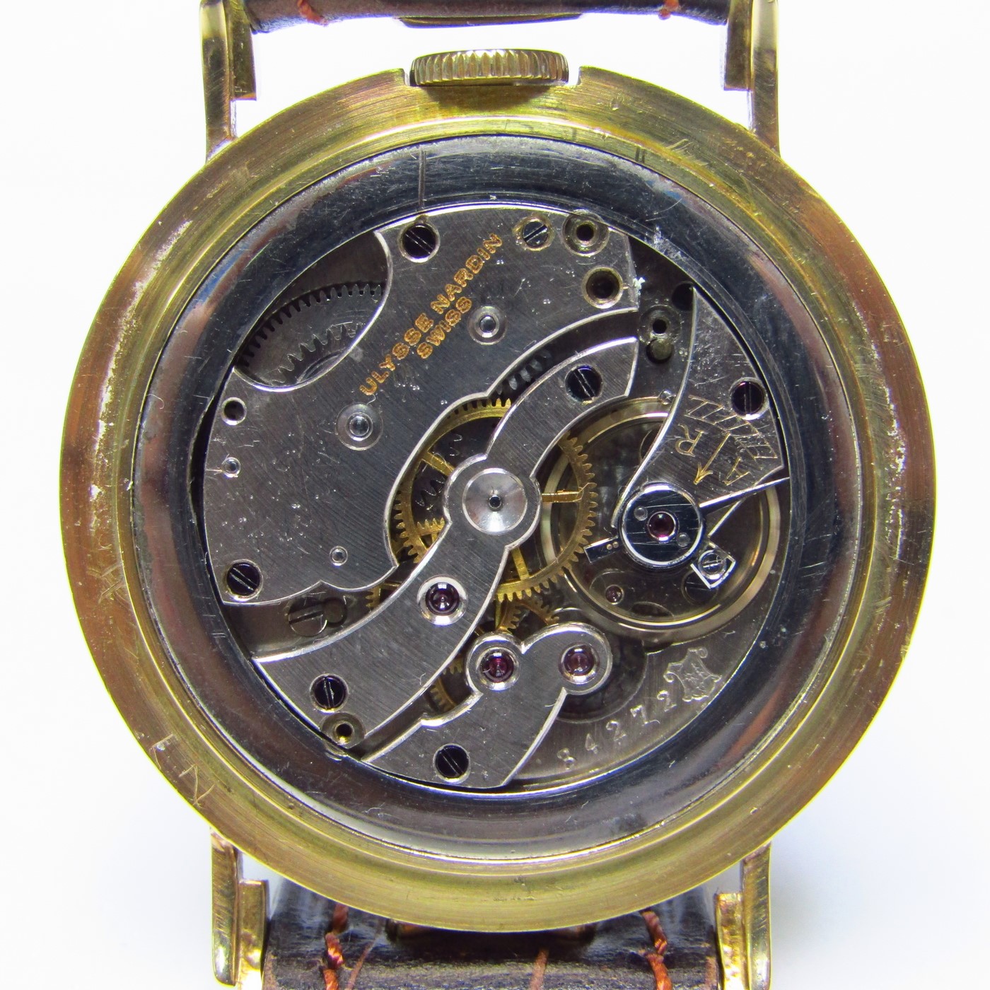 ULYSSE NARDIN. Reloj de pulsera para hombre. Oro 18k. Suiza, 1945. ULYSSE NARDIN. Reloj de pulsera para hombre. Oro 18k. Suiza, 1945.
