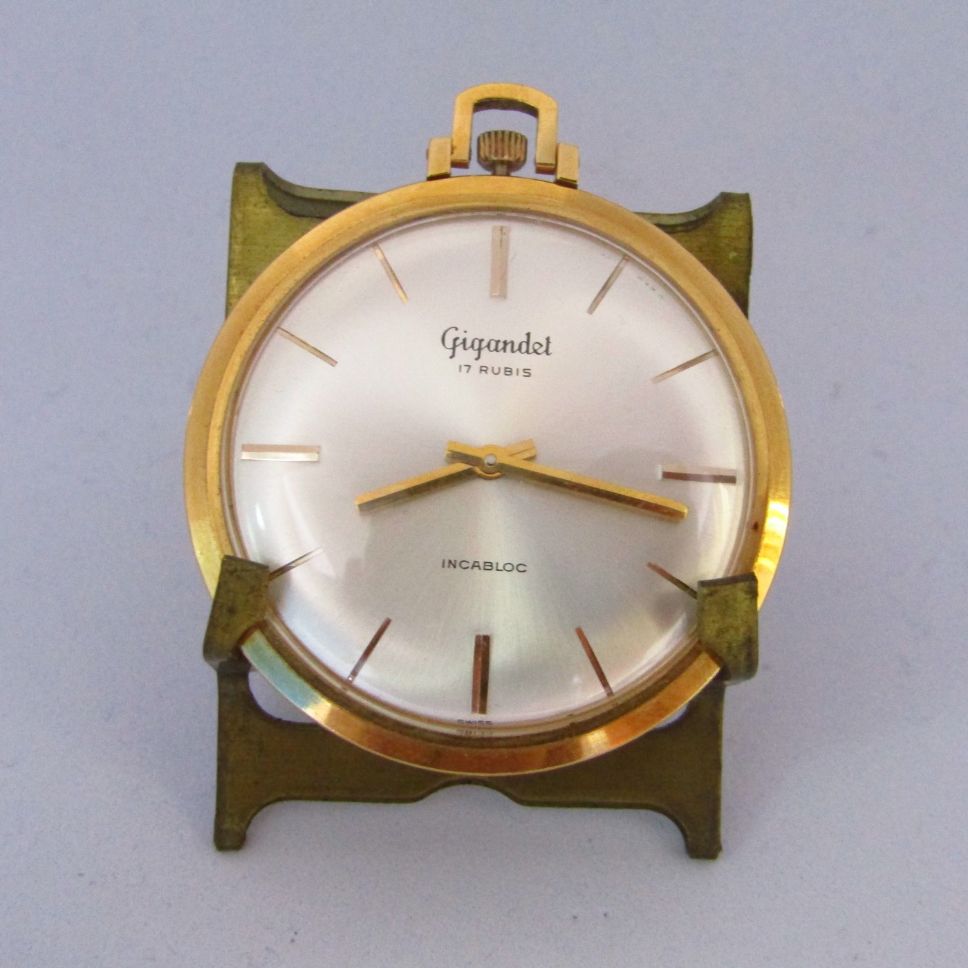 GIGANDET. Taschenuhr für Männer. Circa, 1950-1960. 18 Karat Gold.