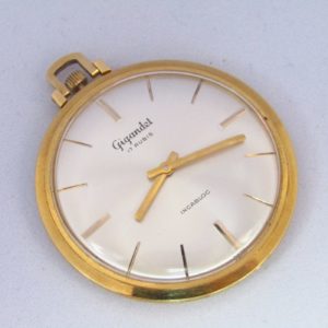 GIGANDET. Reloj de bolsillo para caballero. Circa, 1950-1960. Oro 18k.
