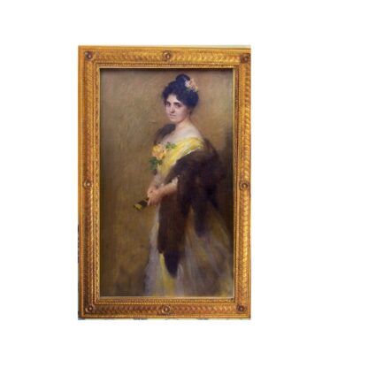 Gonzalo Bilbao Martínez. (1860-1938). Pastel sobre lienzo. "Figura Femenina"